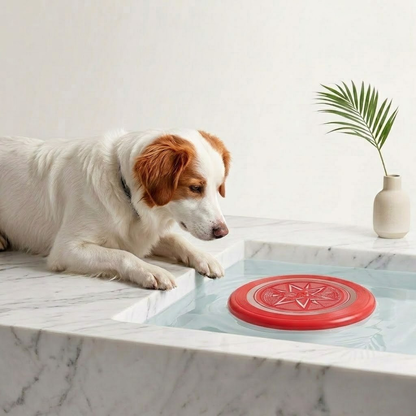 Zylotixcosh Glow in the Dark Dog Frisbee, Soft EVA Floating Flying Disc, Durable & Chew Resistant Training Toy for Small, Medium & Large Dogs, Ideal for Border Collies & Golden Retrievers